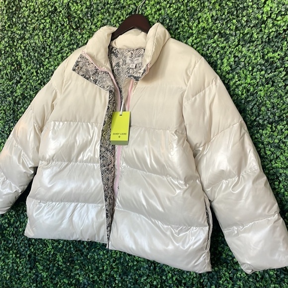 Sandy Liang x Target white cream puffer jacket designer trend M - Picture 5 of 10